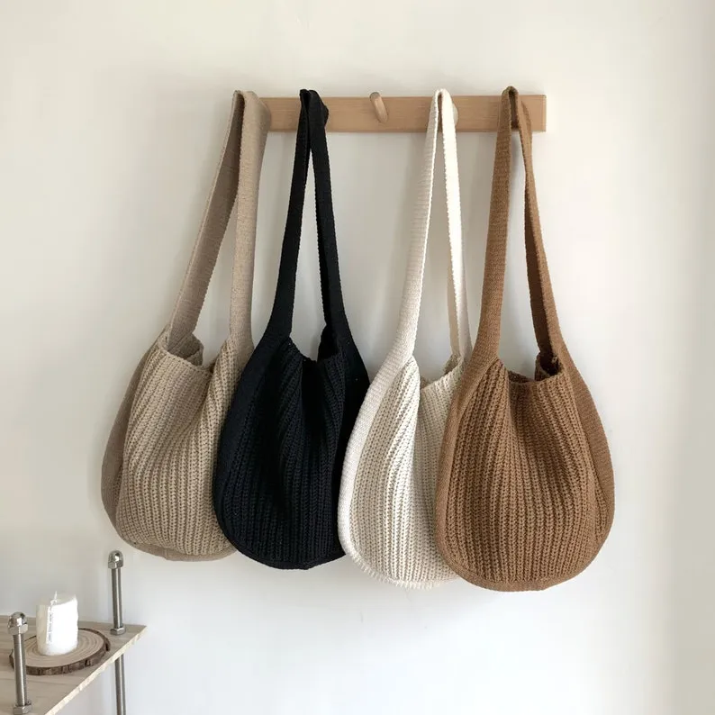 Wool Knitted Bag Knitted Shoulder Bag Messenger Bag